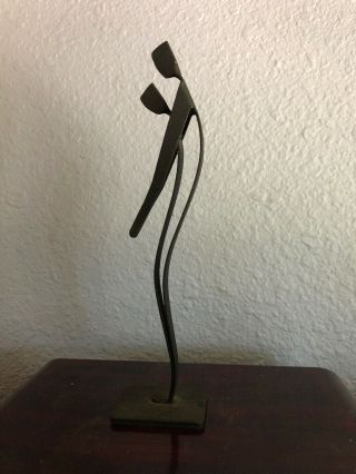 Vintage Mid Century Winckler Denmark Togetherness Metal Art Sculpture 8” 4