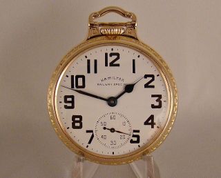 Hamilton 992b Railway Special 21j 10k Gold Filled Open Face 16s Rr Pocket Watch