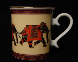 Past Times Porcelain Mug Titled Festival Elephants