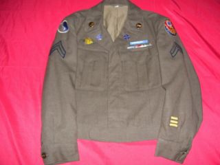 Wwii Wia 29th Division 115th Infantry Uniform,  Dog Tags,  & Diary