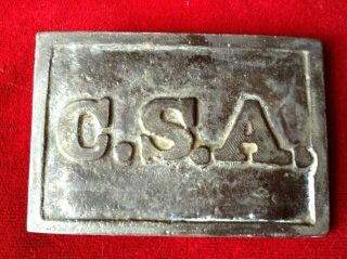 Rare Dug C.  S.  A.  Confederate Belt Buckle 3