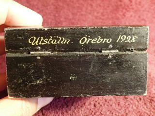 dated 1928 HANDPAINTED LITTLE WOOD BOX ÖREBRO SWEDEN SWEDISH SCANDINAVIA 7