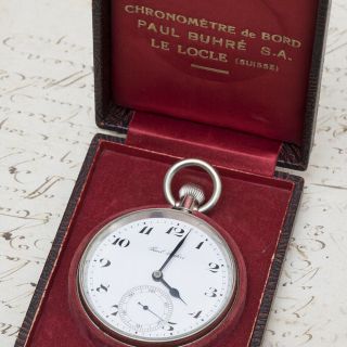 Rare Paul Buhre Deck Chronometer Antique Vintage Pocket Watch