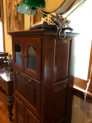 CH116: Mahogany Cabinet with Glass Front Doors Local Pickup 2