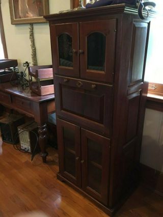 CH116: Mahogany Cabinet with Glass Front Doors Local Pickup 4