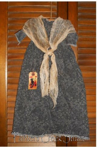 Prim Wall Dress W/hanger Primitive Decor Old Witch,  Hag Halloween,  Grungy