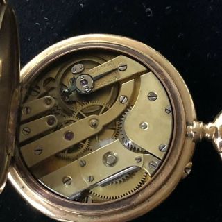 Vintage Patek Philippe & Co Geneve 18k Gold Pocket watch/ Runs 12