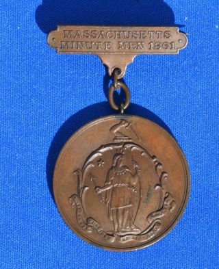 Massachusetts Minute Men Civil War 1861 Medal