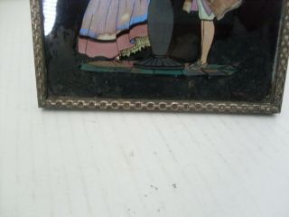 VINTAGE BUTTERFLY WING PICTURE OF LADY AND GENT. 2