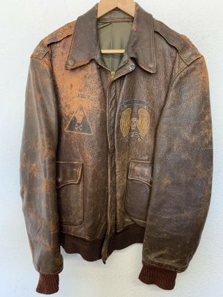 Ww2 Leather A2 Painted Flight Jacket