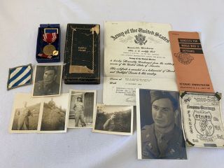 Ww2 Named 3rd Division 15th Infantry Wia,  Discharge Group,  V - Mail Artwork,  Photos