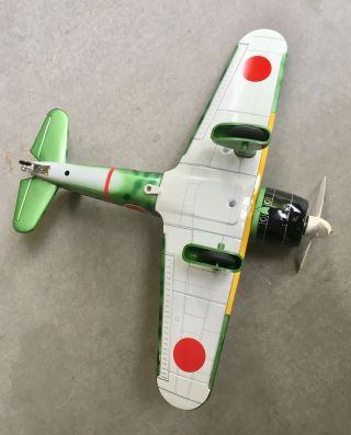 Vintage Tin Airplane Japanese Zero Made in Japan by Leadworks 4