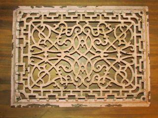 Antique Art Deco Ornate Heat Register Vent Grate 15 5/16 " X 11 5/16 " Decorative