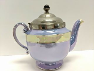 Fraunfelter Teapot 460 Royal Rochester Hand Painted Metal Lid & Tea Strainer