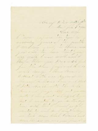 Feb 1864 Civil War Letter - 1st York Dragoons Scout Across Rapidan River