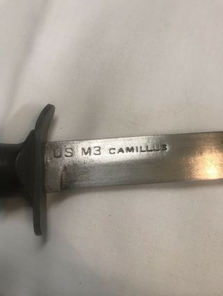 US - M3 Camillus Trench Knife With M8 scabbard WWII 2