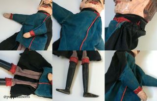 1850 - 1920 ' s Victorian Wooden POLICE Hand Puppet Antique Punch & Judy 4