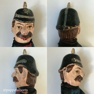 1850 - 1920 ' s Victorian Wooden POLICE Hand Puppet Antique Punch & Judy 5