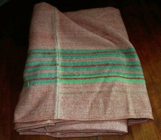 (n16) : Antique Organic Wool Homespun Blanket 2 - Panel Center Seam