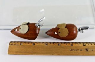 Vintage Mid Century Modern Danish Teak Mouse Bottle Openers 4