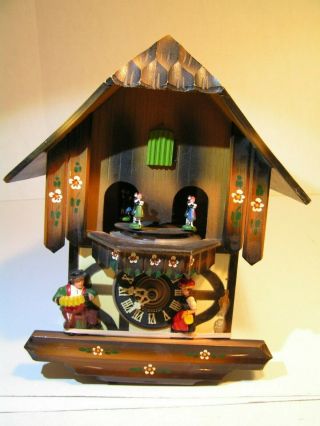 Schmeckenbecher Cuckoo Clock W Germany Dancers No Weights 25 - 73