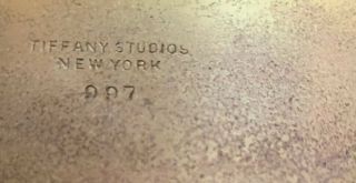 TIFFANY STUDIOS Set 2 BRONZE GRAPEVINE Desk PAD BLOTTER CORNERS 997 YORK VTG 3