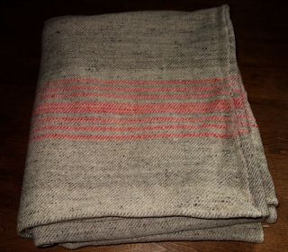 (n10) : Antique Organic Wool Homespun Blanket 2 - Panel Center Seam