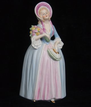ERPHILA Vintage Germany Porcelain Figurine Woman With Flower 2
