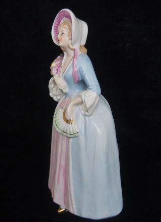ERPHILA Vintage Germany Porcelain Figurine Woman With Flower 5
