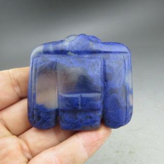 Chinese,  Jade,  Hongshan Culture,  Natural Blue Crystal,  Apollo,  Pendant Q001