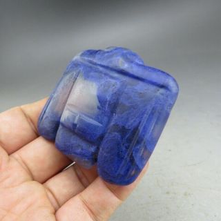Chinese,  jade,  Hongshan culture,  Natural blue crystal,  Apollo,  pendant Q001 4