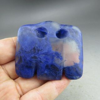 Chinese,  jade,  Hongshan culture,  Natural blue crystal,  Apollo,  pendant Q001 5