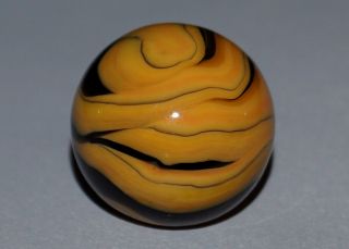 Vintage Marbles Shooter Christensen Cac Flame Swirl H/o 3/4 " - 19.  2mm