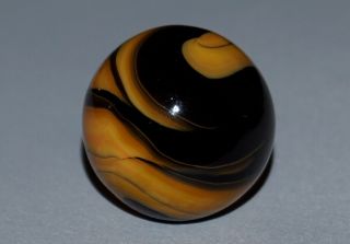 VINTAGE MARBLES SHOOTER CHRISTENSEN CAC FLAME SWIRL H/O 3/4 
