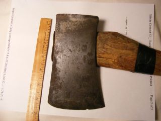 Maker Marked ???now & Nealley,  Bangor ? Axe With Handle,  Shows Use