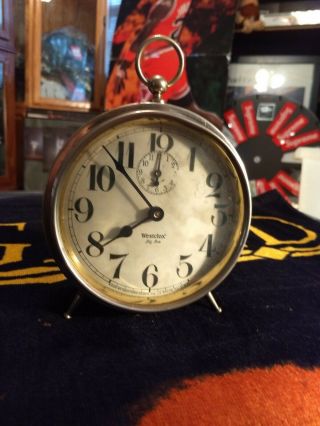Antique Westclox Big Ben Alarm Clock Peg Leg Complete And