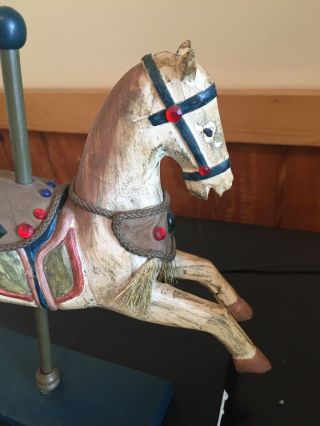 WOODEN CAROUSEL HORSE PAINTED VINTAGE 2