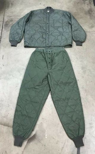 Usaf Jacket Pants Set Green Cwu - 9/p Quilted Liner Us Air Force Military Vietnam