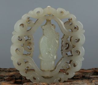 Chinese Exquisite Hand - Carved Child Carving Hetian Jade Pendant