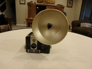 Vintage Kodak Brownie Hawkeye Camera With Flash