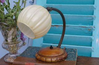 Vintage French Art Deco Desk Lamp Brass Pivot Swan Neck Bauhaus Style 1930s Chic 6