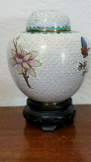 Antique Chinese Cloisonne Vase Pot Ginger Jar,  Early to Mid 20th Century 2