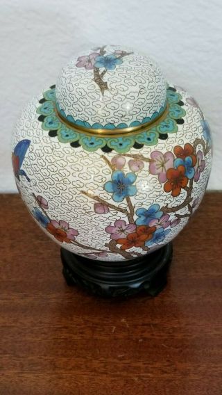 Antique Chinese Cloisonne Vase Pot Ginger Jar,  Early to Mid 20th Century 3
