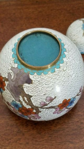 Antique Chinese Cloisonne Vase Pot Ginger Jar,  Early to Mid 20th Century 5