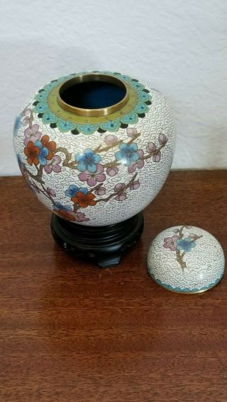 Antique Chinese Cloisonne Vase Pot Ginger Jar,  Early to Mid 20th Century 6