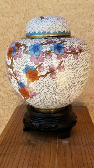Antique Chinese Cloisonne Vase Pot Ginger Jar,  Early to Mid 20th Century 7