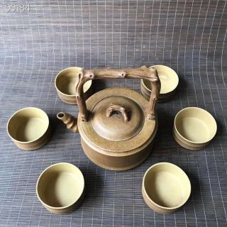 Chinese Exquisite Yixing Zisha Teapot&cups Handmade Carved 520cc Zsh034