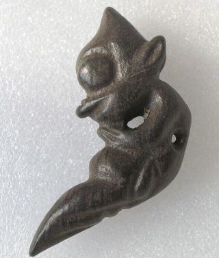 3.  8 " Hongshan Culture Hand - Carved Alien Carving Meteorite Pendant