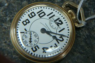23 Jewel Waltham Vanguard Up/down Railroad Grade Pocket Watch,  16s,  1932