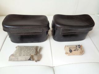 Wwii Ww2 German Medical Cartridge Box Black Pouch Leather